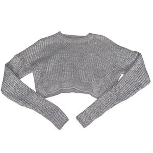 Urban Outfitters Gray Crew Neck Crop Sweater Size XS